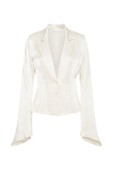 Noa Collared Long Sleeve Shirt - Ivory